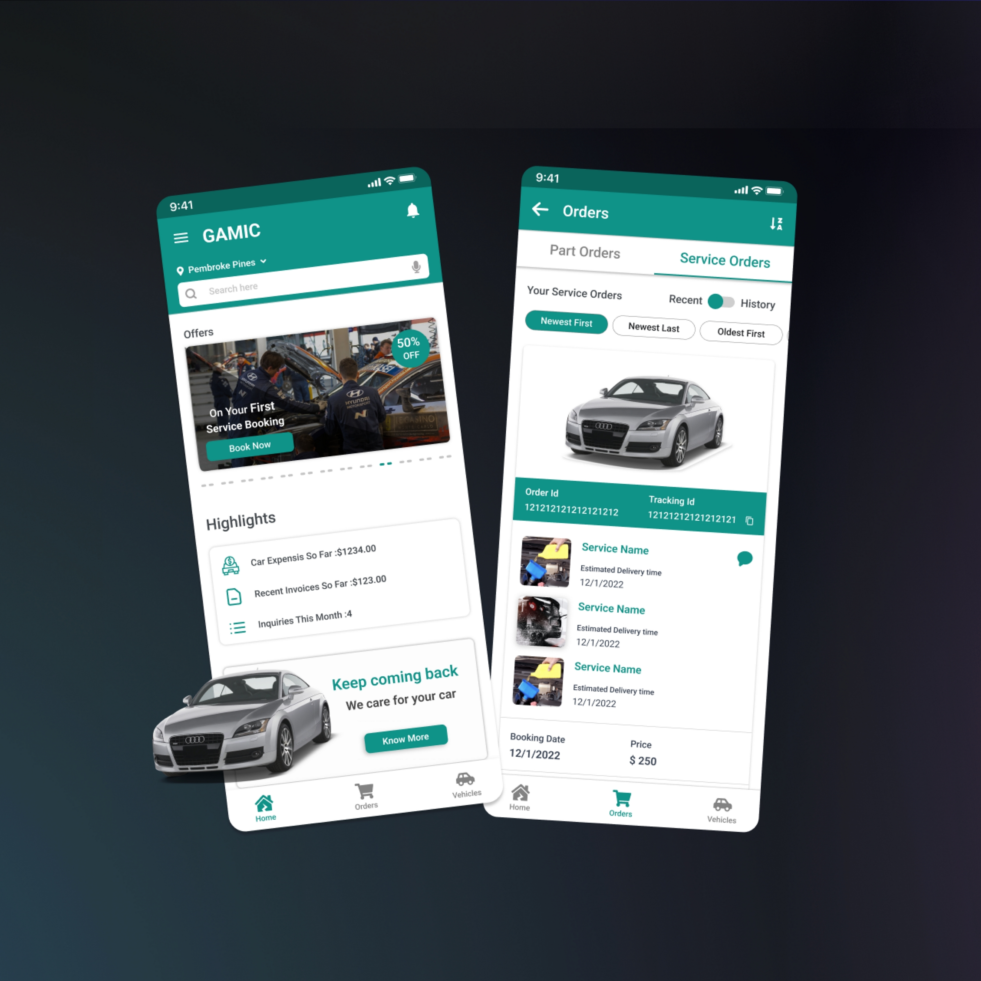 GAMIC app mockup
